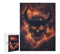 Devil Skull Nebula Art Print Puzzle 1000 Pièces Educa Jouet en Bois Cadeau Unique Décoration Intérieure Jeu Éducatif Challenge Toy Adultes Et Enfants À Partir De 14 Ans 500 PCS