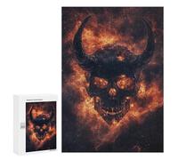 Devil Skull Nebula Art Print Puzzle 1000 Pièces Educa Jouet en Bois Cadeau Unique Décoration Intérieure Jeu Éducatif Challenge Toy Adultes Et Enfants À Partir De 14 Ans 300 PCS