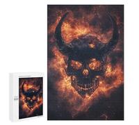 Devil Skull Nebula Art Print Puzzle 1000 Pièces Educa Jouet en Bois Cadeau Unique Décoration Intérieure Jeu Éducatif Challenge Toy Adultes Et Enfants À Partir De 14 Ans 1000 PCS