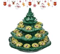 Deviled Plateau à œufs - Plateau en forme de sapin de Noël à 24 trous | Plateaux à œufs viillés pour Pâques, Action de grâce, vacances, barbecue, fête de mariage en plein air