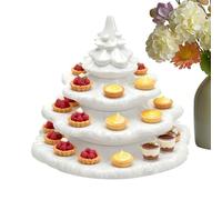 Deviled Récipient à œufs - Plateau à œufs en forme de sapin de Noël à 4 niveaux, présentoir à 26 trous | Support d'apéritif en résine pour fête de vacances, support de service empilable pour