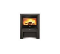 Poêle à bois acier 8kw noir Deville C077BQ.06 noir G