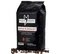 DEVIL'S ROAST | 1KG Café en Grains | Café Audacieux Extra-Fort Fortement Caféiné | Robusta by Black Donkey