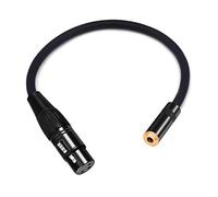 Devinal Adaptateur XLR vers femelle 1/8, mini-jack équilibré (3,5 mm) femelle vers câble microphone, convertisseur de cordon stéréo TRS 3,5 mm vers XLR femelle