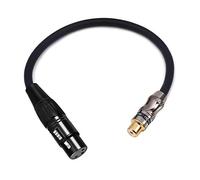 Devinal Adaptateur XLR vers RCA femelle, convertisseur de câble court RCA vers XLR femelle, coupleur de connecteur audio pour mixeur, enregistreur, amplificateurs, etc.