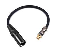 Devinal Adaptateur XLR vers RCA femelle, convertisseur de câble court RCA vers XLR mâle, coupleur de connecteur audio pour mixeur, enregistreur, amplificateurs, etc.