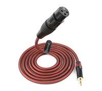 Devinal Câble de microphone XLR vers 3,5 mm vers XLR femelle, 1,8 m pour ordinateur, haut-parleurs