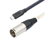 Devinal Câble USB C vers XLR, smartphone/ordinateur portable vers XLR mâle pour amplificateur, haut-parleur, console de mixage, etc. 3 m