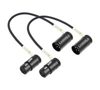 Devinal Câble XLR à angle droit rotatif, connecteur adaptateur microphone XLR à faible profil à angle droit réglable, câble micro à angle droit sur les deux extrémités (mâle et femelle) 0,24 m 2 pcs