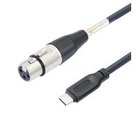 Devinal Câble XLR femelle vers USB C, USB tyep-C vers XLR femelle, adaptateur de connecteur compatible avec microphone, smartphone ou MacBook - 2 m