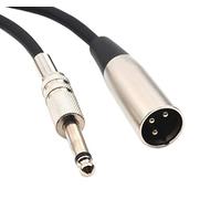 Devinal Connecteur audio asymétrique XLR mâle vers prise TS mono mâle de 6,35 mm vers XLR pour amplificateurs, instruments, etc. [1,8 m]