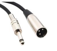 Devinal Connecteur audio asymétrique XLR mâle vers prise TS mono mâle de 6,35 mm vers XLR pour amplificateurs, instruments, etc. [3 mètres]