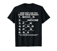 Devine Les Mots Blagues Esprit Tordu Quiz T-Shirt