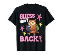 Devine Qui est de Retour à l'école Un Mignon Hibou, élève et Professeur, Bienvenue T-Shirt