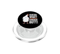 Devine What Chicken Butt Funny Chicken Butt White Hen Meme PopSockets PopGrip pour MagSafe