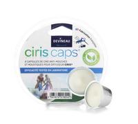 DEVINEAU Ciris Lot de 4 capsules de cire parfumée anti mouches et moustiques géraniol