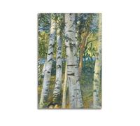 Devinee Carl Larsson Impression sur toile Motif bouleaux 50,8 x 76,2 cm