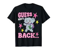 Devinez Qui est de Retour à l'école : Un Mignon éléphant, étudiant, Souhaite la Bienvenue T-Shirt