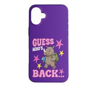 Devinez Qui est de Retour à l'école Un Mignon étudiant rhinocéros est Le bienvenu Coque pour iPhone 16 Plus
