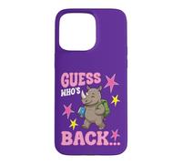 Devinez Qui est de Retour à l'école Un Mignon étudiant rhinocéros est Le bienvenu Coque pour iPhone 15 Pro Max