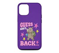 Devinez Qui est de Retour à l'école Un Mignon étudiant rhinocéros est Le bienvenu Coque pour iPhone 12/12 Pro