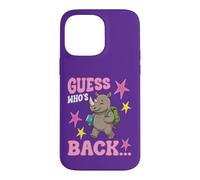 Devinez Qui est de Retour à l'école Un Mignon étudiant rhinocéros est Le bienvenu Coque pour iPhone 14 Pro Max