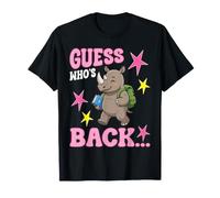 Devinez Qui est de Retour à l'école Un Mignon étudiant rhinocéros est Le bienvenu T-Shirt