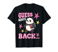 Devinez Qui est de Retour à l'école : Un Mignon Panda, étudiant et Enseignant, Bienvenue T-Shirt