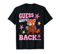Devinez Qui est de Retour à l'école Un Mignon Panda Roux, étudiant, Souhaite la Bienvenue T-Shirt