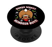 Devinez Quoi de Renne Fesses drôle Noël Laid Pyjama de PopSockets PopGrip Adhésif