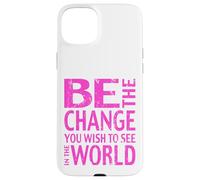 Devis Le Changement Ghandi Coque pour iPhone 15 Plus