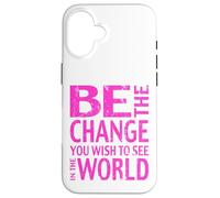 Devis Le Changement Ghandi Coque pour iPhone 16