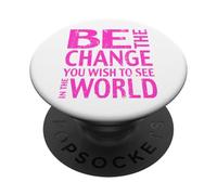 Devis Le Changement Ghandi PopSockets PopGrip Adhésif