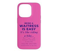 Devise de Serveuse Life Being a Server is Easy Funny Waiter Coque pour iPhone 14 Pro