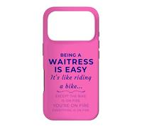 Devise de Serveuse Life Being a Server is Easy Funny Waiter Coque pour iPhone 17 Pro
