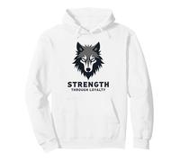 Devise du Pack de Loups de la Force grâce à la fidélité Sweat à Capuche, Unisexe pour Adultes, Blanc, L
