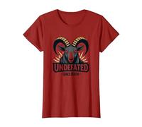 Devise Undefeated Since Birth Ram Strength T-Shirt, Femme, Canneberge, L