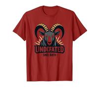Devise Undefeated Since Birth Ram Strength T-Shirt, Homme, Canneberge, L