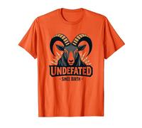Devise Undefeated Since Birth Ram Strength T-Shirt, Homme, Orange, L
