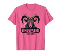 Devise Undefeated Since Birth Ram Strength T-Shirt, Homme, Rose Chiné, L