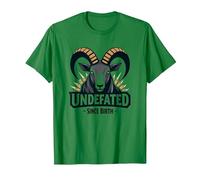 Devise Undefeated Since Birth Ram Strength T-Shirt, Homme, Vert Kelly, L