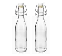 Devitre 2 bouteilles en verre de 330 ml avec bouchon à étrier et étiquettes