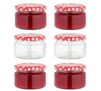 Devitre Lot de 6 pots à confiture 250 ml avec étiquettes et couvercles