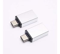 DEVMO Lot de 2 adaptateurs USB-C mâle type C vers USB 2.0 A femelle Argenté