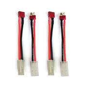 DEVMO Lot de 2 paires de connecteurs Ta-Miya de 14 AWG vers D-eans en T pour contrôleur de vitesse RC ESC Lipo/NiMH