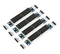 DEVMO Lot de 4 modules à 7 segments à 8 chiffres MAX7219 8 bits - Module d'affichage LED - Prend en charge Cascade 8 bits série 3 ports IO pour Ar-duino MCU/51/AVR/STM32