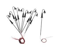 DEVNWIGMO 10 Pièces Lampadaires Miniatures Lampadaire Modèle Chemin de Fer LED Jardin Bâtiments HO TT N Convient pour Scènes de Train Modélisme Maquettes, 1: 100 Blanc