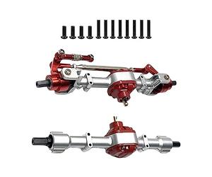 DEVNWIGMO 2 Pièces Essieu RC Car Boîtier Axe avant Arrière Cupule Direction Roulement Acier Construction Installation Facile Adapté pour Bricolage, Argent