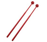 DEVNWIGMO 2 Pièces Percussion Xylophone Cloche Marimba Maillets Léger Caoutchouc Adapté Pratique Groupe Musique Studio Méditation, Rouge
