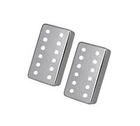 DEVNWIGMO 2 Pièces Pickup Cover Cuivre 6 Trous Accessoire Guitare Électrique Cadre Micro Installation Rapide Adapté Aux Concerts Amateurs de Guitare, argent